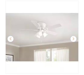 Clarkston II 44 in. LED Indoor White Ceiling Fan with Light Kit