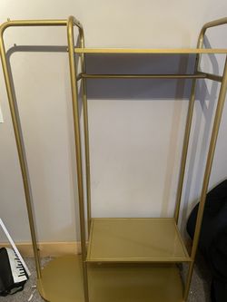 gold metal storage hanging rack!