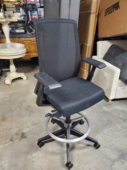 Aveya Black Ergonomic Drafting Chair