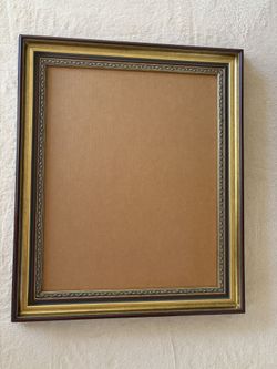Two Custom Made Wooden Frames With Gold Trim