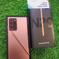 Galaxy Note 20 Ultra 5G 128GB UNLOCKED, UP TO THREE MONTHS STORE WARRANTY.