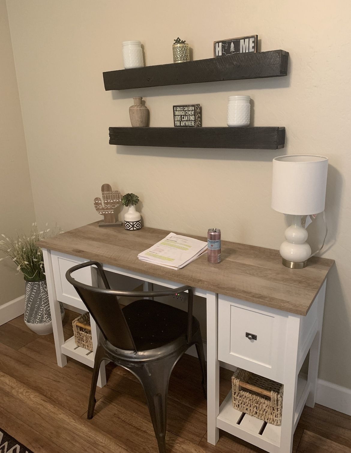 White Farmhouse Desk