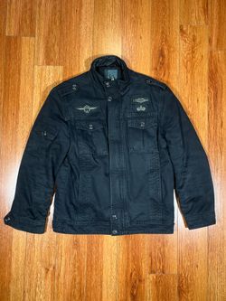 Military Style Black Jacket Small