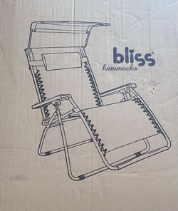 Oversized hammock, gravity recliner with canopy and pillow, set of 2 - NIB