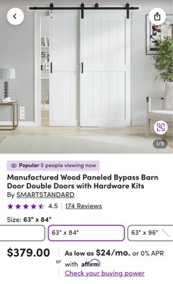 New in box unopened. Barn doors and track