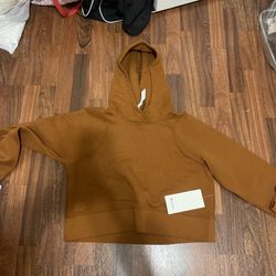Lululemon UT Austin Burnt Orange Loungeful Cropped Fall Hoodie Sz 10 NWT