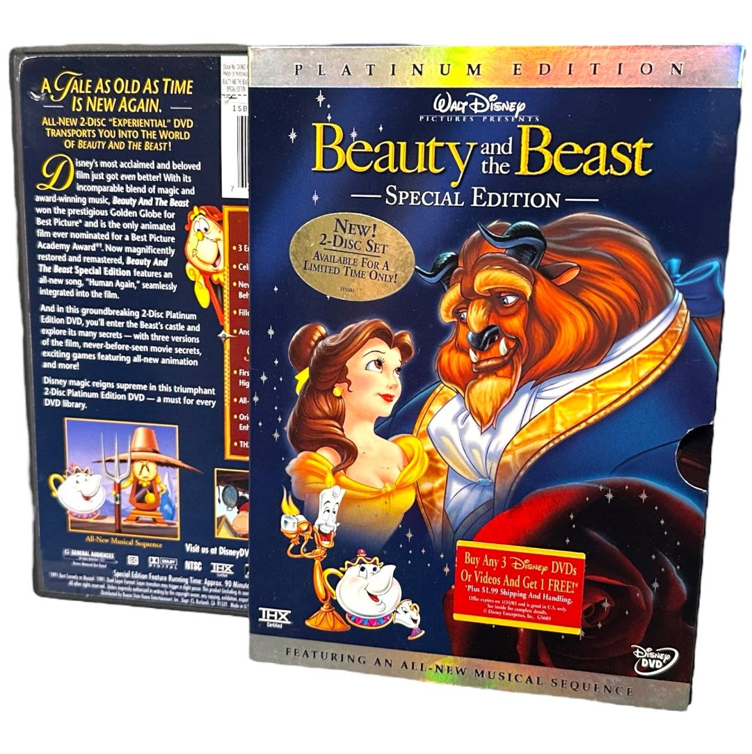 Walt Disney Pictures Platinum Edition of Beauty and the Beast - 2 DVD Set