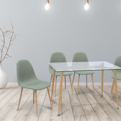 Modern Glass Dining Table Set