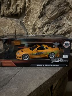Jada Toys 1:24 Fast And Furious Toyota Supra Diecast Car With Brian New,unopened