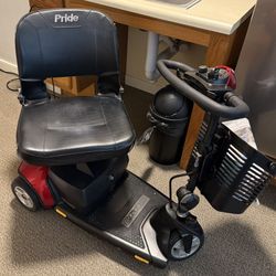 Used Pride Go Go Elite Traveller Portable 3-Wheel Scooter 