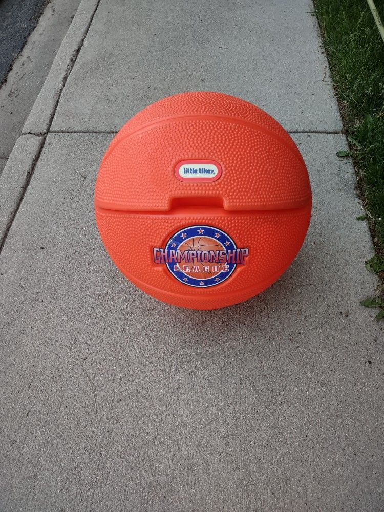 Vintage Little Tikes Basketball Toy Box Toy Chest Hamper
