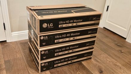 LG 24UD58-B 24" Class 4K UHD IPS LED Monitors FOUR!