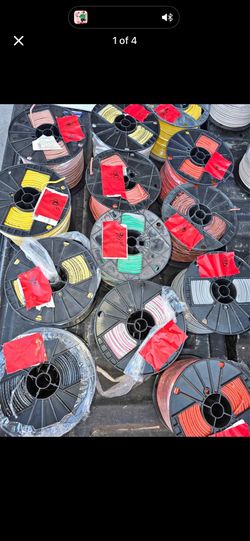 THHN Copper Wire Lot – 14 AWG, 12 AWG, 10 AWG & 8 AWG – 500ft Rolls – Multiple Colors Available