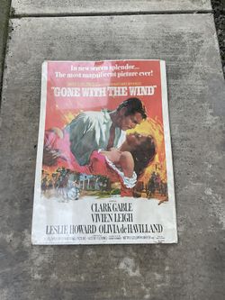 1976 Gone With The Wind Poster 20x28 Portal Publications M061 Vintage
