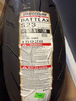 Bridgestone Battleax front and rear tire