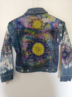 ART DENIM JACKET GIRLS SIZE MEDIUM
