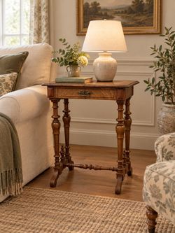 Beautiful turned leg table - vintage