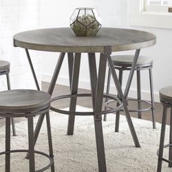 ROUND HIGH TOP TABLE + 4 STOOLS