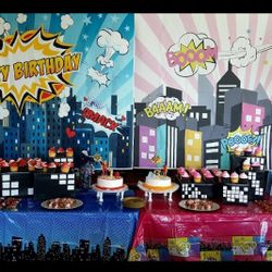 Superhero Backdrop Only