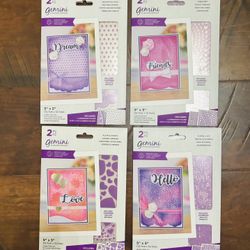 4 Sets of 2pc Beautiful CUT & EMBOSS Card Folders