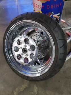 18x 9.5 chrome billet rear wheel