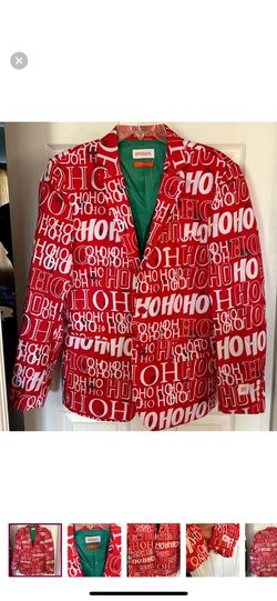 Oppusuits Men’s HoHo  Red Christmas Blazer