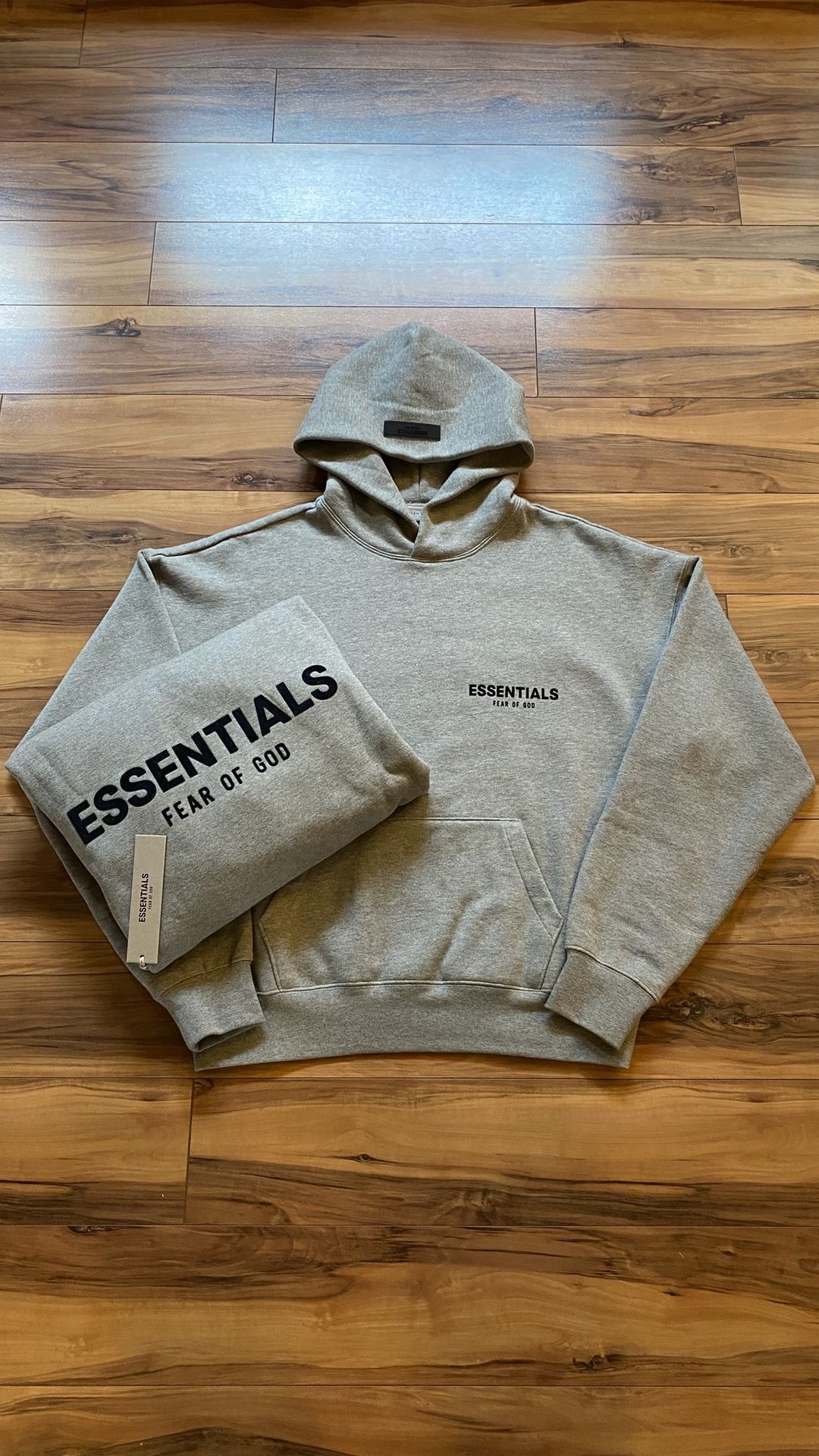 Essentials Dark Oatmeal Hoodie Size XS, L