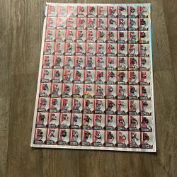 Rare Uncut Card Sheet Super Rare