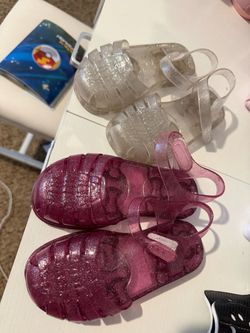 Girls jelly sandals purple and clear 10.5