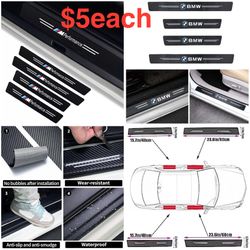 MADE FOR BMW DOOR SCUFF  SILL PLATE ANTI SCRATCH COVER PROTECTOR UNIVERSAL