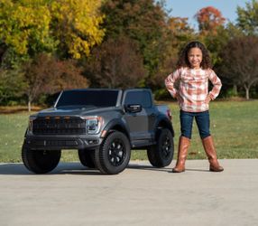 Huffy 12V Ford F-150 Raptor Ride-On Truck, Ages 3+, Gray, Kids, One Unit