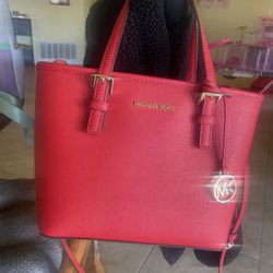 Red Michael Kors Purse