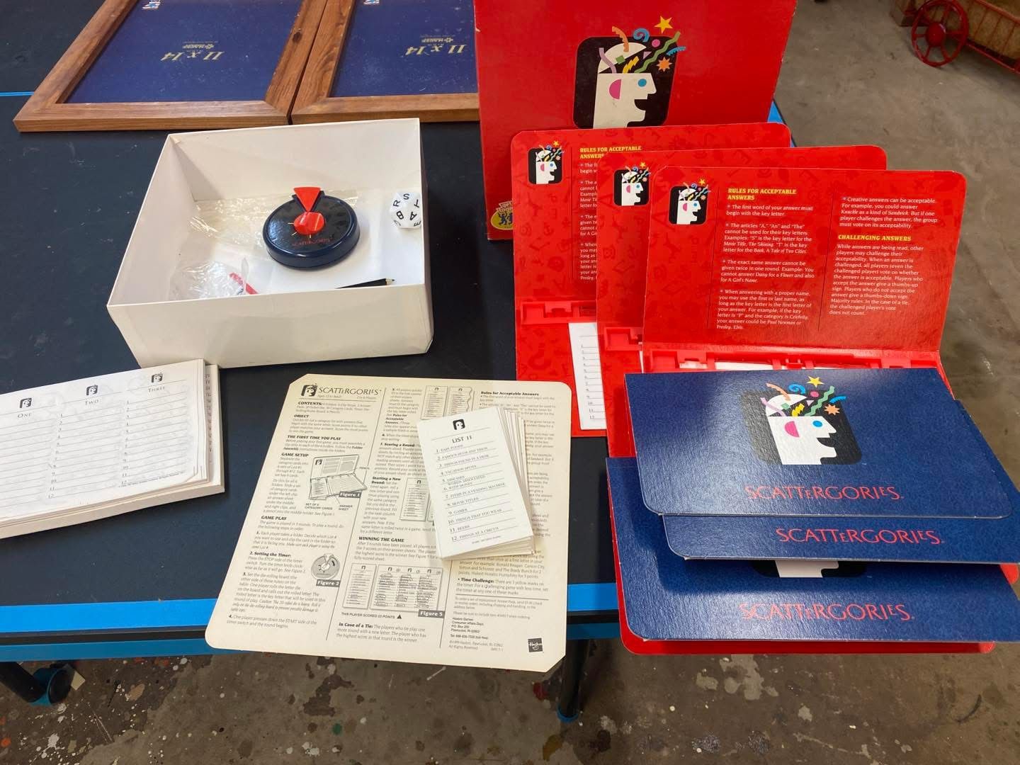 Scattegories game