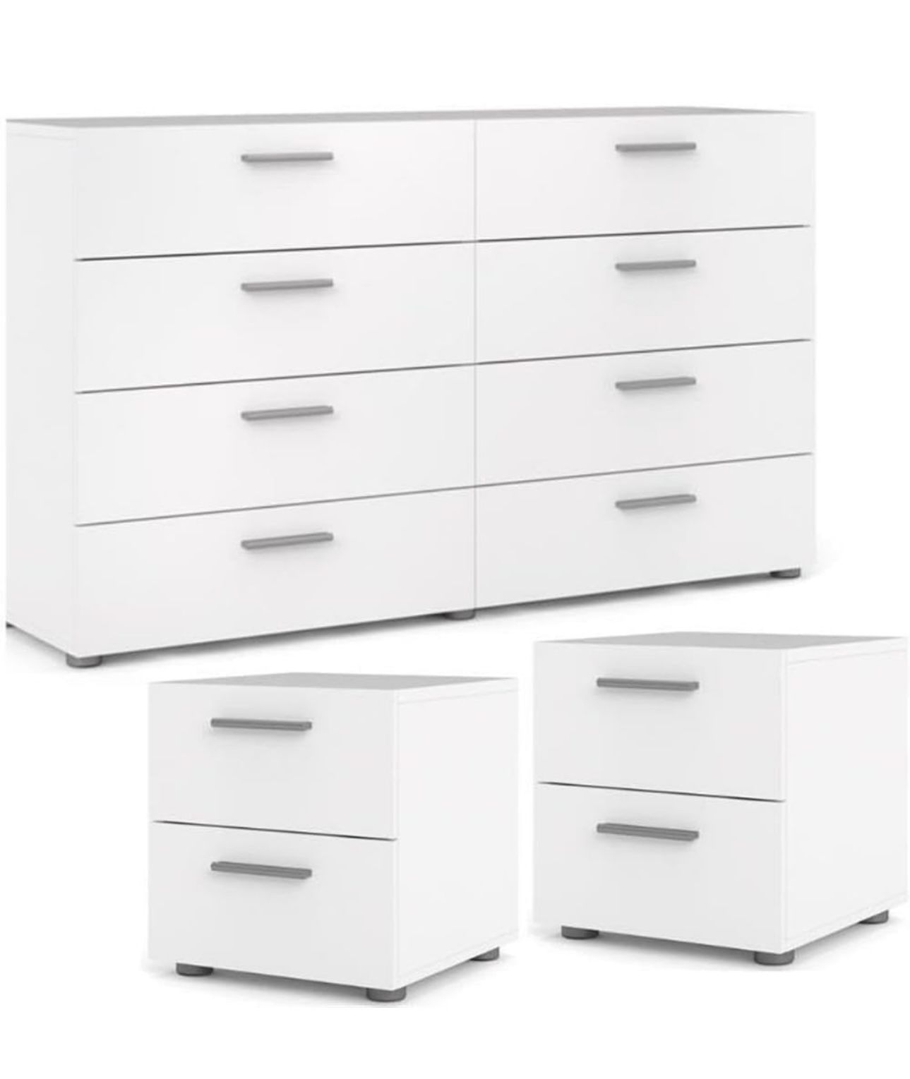 White Dresser And Nightstands