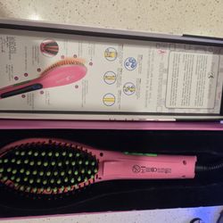 ProCabello Luxury 5500 Ionic Hair Straightener Brush with FRIZZ Free Ceramic Tourmaline Coating | Single Pass Infrared Straightening | Anti-Scald | Au