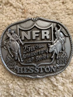 Vintage Hesston NFR 25th Anniversary Belt Buckle