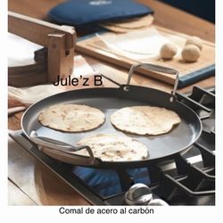 Comal De Acero Al Carbón Nuevo En Su Caja 