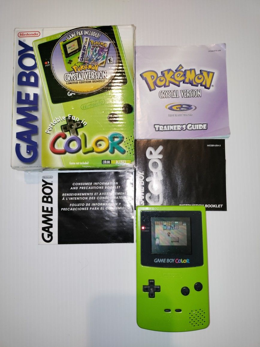 Gameboy Color Pokemon Crystal Bundle 