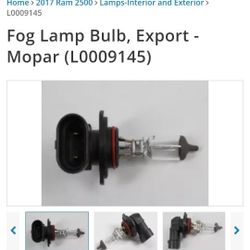 OEM FOG LIGHTS BULBS DODGE RAM 2500