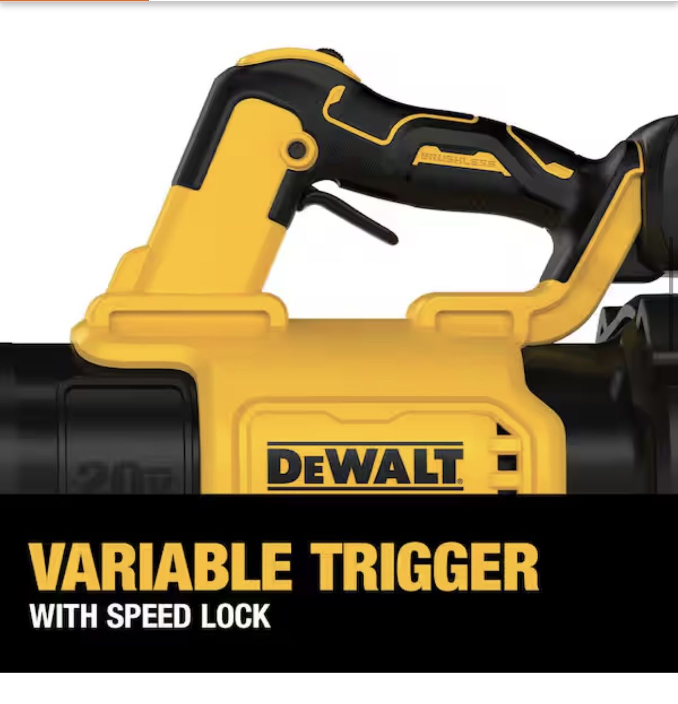 DEWALT 20V MAX 125 MPH 450 CFM Brushless Cordless Handheld Leaf Blower with Concentrator Nozzle (Tool Only)