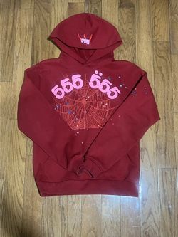 Sp5der Number 555 Hoodie 'Red'