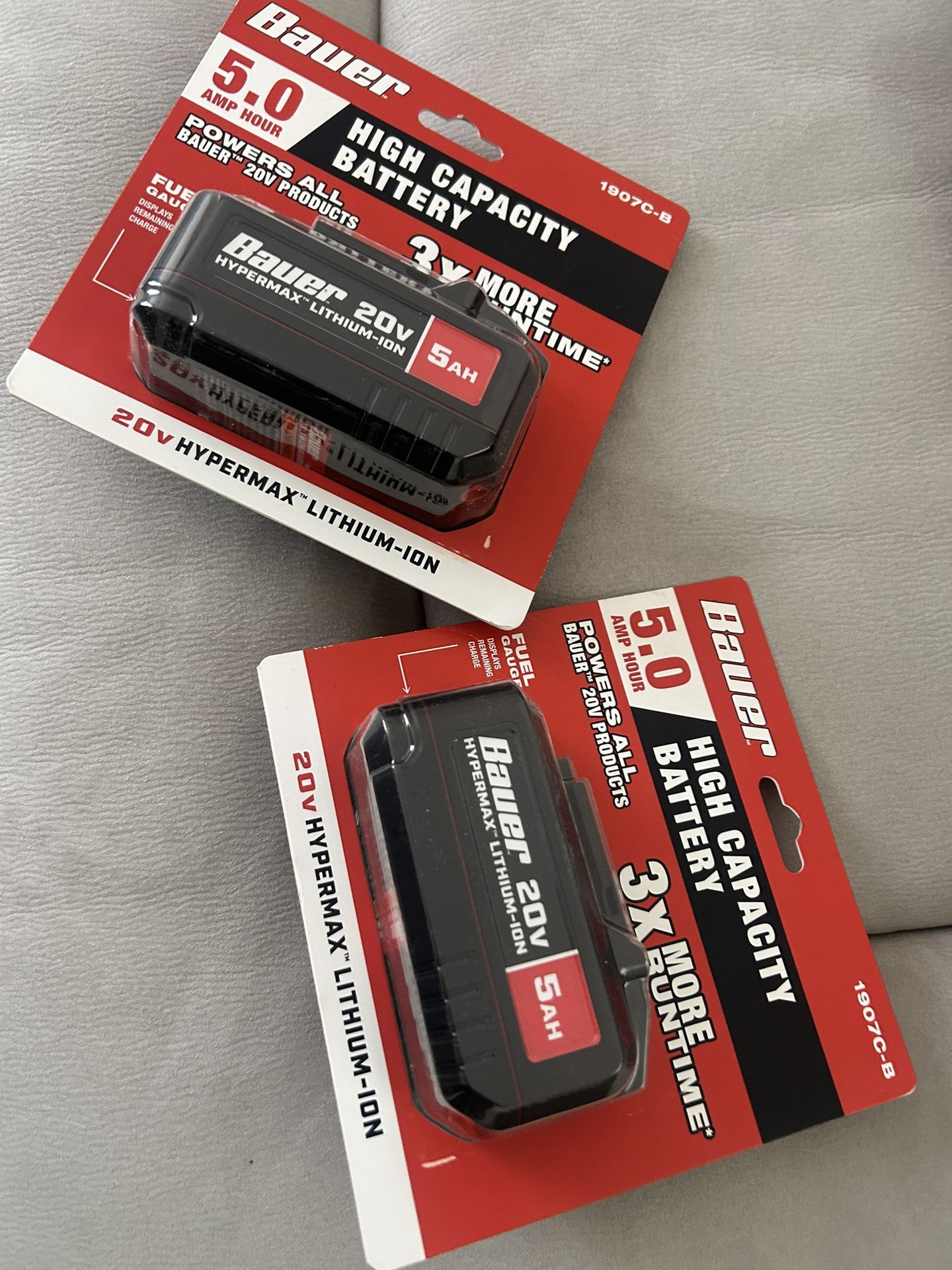 Bauer 20V 5 Amp Hour High Capacity Battery