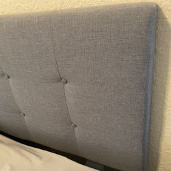 Gray King Headboard & Frame
