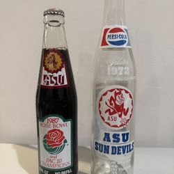 Two Arizona State University Commemorative Bottles
