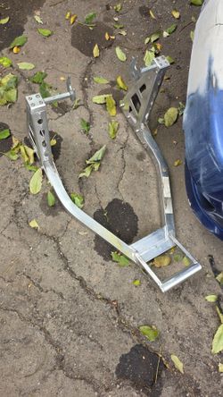 Rear swing motorcycle stand