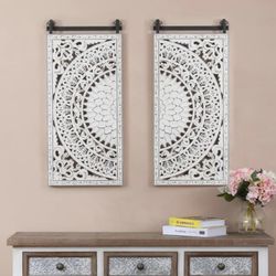 Carved Floral Wall Panels - WHA530
