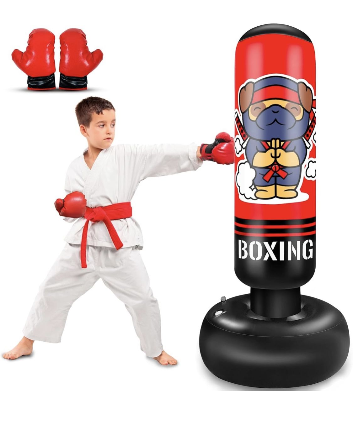 Brand New Inflatable Punching Bag for Kids, 65 Inch