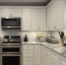 Shaker Style Upper Wall Cabinet 27x36x12, 2 Doors & Adjustable Shelves