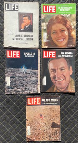 Lot of 5 Vintage Life Magazines from the 1960’s