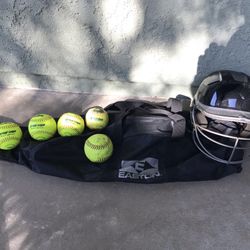 Easton Bat Bag, Helmet And Balls. Youth Sizes